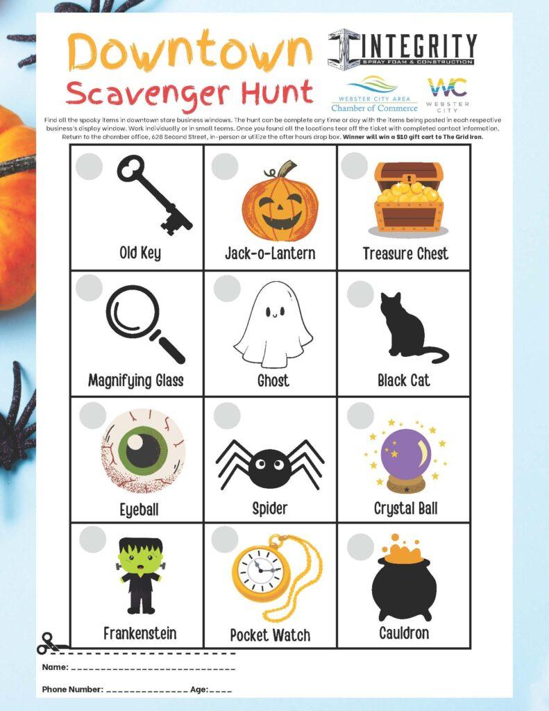 Halloween Scavenger Hunt flyer