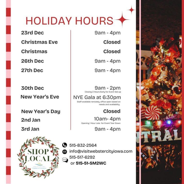 holiday hours flyer