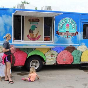 enjoying ice cream at junquefest