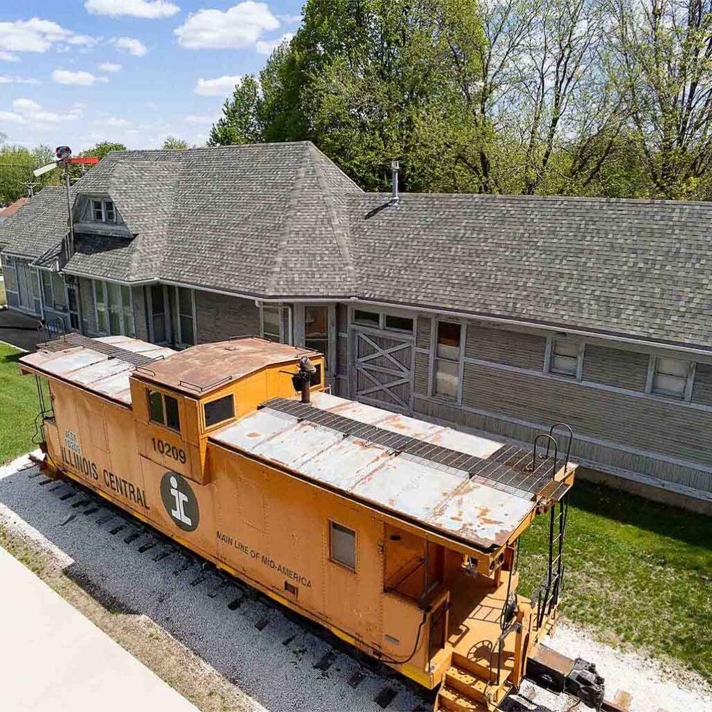 train caboose and depot